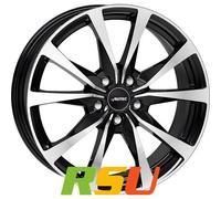 Autec Typ BX - Brixen schwarz poliert 6.5x16" ET50 LK5 114.3 ML 67.1 Alufelge...