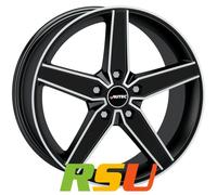 Autec Typ D - Delano schwarz matt poliert 7.5x17" ET45 LK5 108 ML 70 Alufelge...