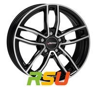 Autec Typ MC - Mercador schwarz poliert 6.5x17" ET38 LK5 112 ML 66.5 Alufelge...