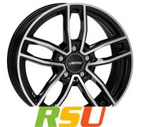 Autec Typ MC - Mercador schwarz poliert 7.5x17" ET40 LK5 112 ML 66.5 Alufelge...