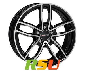 Autec Typ MC - Mercador schwarz poliert 7.5x17" ET40 LK5 112 ML 66.5 Alufelge...