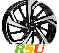 Autec Typ RX - Rixon schwarz poliert 8x19" ET34 LK5 112 ML 66.5 Alufelgen 19 ...