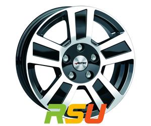 Autec Typ TG - Tigris schwarz poliert 6x14" ET30 LK4 100 ML 66.6 Alufelgen 14...