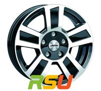 ALUFELGEN AUTEC, TIGRIS, 6X15 ET30 4X100 66,6, SCHWARZ POLIERT