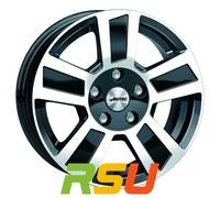 Autec Typ TG - Tigris schwarz poliert 6x15" ET30 LK5 112 ML 66.6 Alufelgen 15...