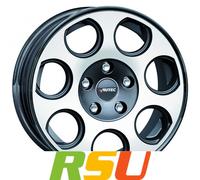 Autec Typ YN - Yuna graphit poliert 6x15" ET30 LK5 112 ML 66.6 Alufelgen 15 Zoll