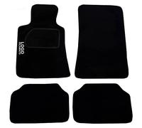 Auto Accessori Lupex Auto-Fußmatten-Set, kompatibel mit Mini, Fußmattenset personalisiert mit gesticktem Autonamen, Teppichmaterial, mit Fallschutz, Komplettset für Vorder- und Rückseite