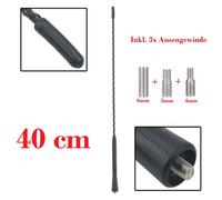Auto Antenne 40cm Stabantenne Radio Empfang AM/FM Dachantenne inkl. 3 Adaptern