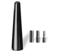 Auto Antenne, 65 mm Länge, für störfreien AM, FM 87,5-108 MHz, DAB, DAB+ Empfang, in Schwarz, Anschrauben mit Universaladapter M4 M5 M6, Kurzstabantenne, Kfz Dachantenne mit Antennenfuß Innengewinde
