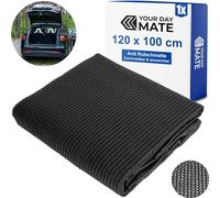 Anti Rutschmatte, Größe 120 x 100 x 0,3 cm, in Schwarz, 560g/m² Material, Schmutzfangmatte individuell zuschneidbar und abwaschbar für Kofferraum, Hundebox, Schublade, Teppich, usw., Kofferraumwanne