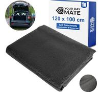 Auto Anti Rutschmatte, Größe 120 x 100 cm, in Schwarz, wasserdicht, zuschneidbare Schmutzfangmatte, Kofferraum Matte für Hundebox, Schublade, Teppich, Kofferraumwanne, Antirutschmatte PKW, Schutzmatte
