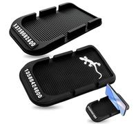Auto Antirutschmatte Handy, 2 Stück Anti Rutsch Pads Silikon Antirutschmatte Auto Armaturenbrett Rutschmatte Schwarz Armaturenbrett Ablage für Schlüssel Brillen Handys