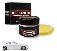 Auto-Armaturenbrett-Restaurator,100g Interior Scratch Repair,Auto Kratzer Reparaturwachs Mit Schwämmchen,Reparaturset für Armaturenbrett-Kratzer,Geeignet für Kleine Kratzer