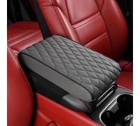 Auto Armlehne Abdeckung Für Skoda Elroq/Enyaq/Enyaq Coupe/Fabia/Kamiq, PU Leder Seasons Universal Mittelarmlehne Schutz Auto Innenraum Zubehör,Grey