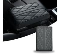 Auto Armlehne Kissen für Dacia Logan III 2021 2022 2023 2024 2025, Leder Center Console Armlehnen Polster, Auto Innenraum Zubehör,Black