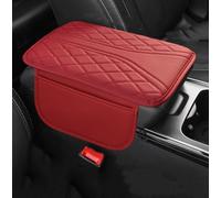 Auto Armlehnen Auflage für Opel Corsa Astra Insignia Crossland Mokka Grandland Combo Life Cargo Vivaro Movano, Memory Schaumstoff Schutzauflage mit Organizer Taschen Armlehnenschoner,D Red