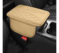 Auto Armlehnen Auflage für Opel Mokka-e/Grandland/Grandland Electric/Combo Life XL/Combo Cargo XL 2024-, Memory Schaumstoff Schutzauflage mit Organizer Taschen Armlehnenschoner,B Beige