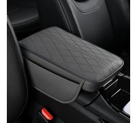 Auto Armlehnen Polster für Dacia Logan I, II, III (2004-), Leder Mittelkonsole Auto Armlehnenschoner Mittelarmlehne Mittelkonsole Polster Kratzfest Zubehör,B/Grey