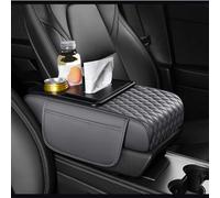 Auto Armlehnenbezug für VW Polo GTI 2012-2016, Auto Armlehne Box PU Leder Verdickter Polster Mittelkonsole Abdeckung,Grey