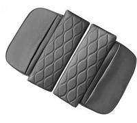 Auto-Armlehnenbox Für Mercedes E-Klasse 2024 Central Control Armlehne Box Leder Schutzhülle Kissen Erhöhung(Leather Black)