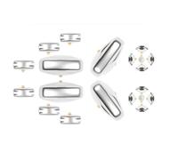 Auto Aufkleber Abdeckung Kompatibel Mit Porsche Für Cayenne Für Panamera 2022 Für 911 2018 Auto Vorne Hinten Für Sitzverstellung Knopfabdeckung Paillettenbesatz Aufkleber(18pcs Buttons Set)