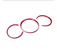 Auto Aufkleber Abdeckung Kompatibel Mit Porsche Für Macan 2014-2024 3 Stück ABS-Armaturenbrett Instrumententafel Dekorative Abdeckung Zierleisten Aufkleber(Red)