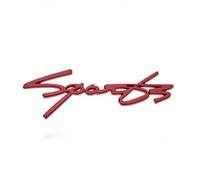 Auto Aufkleber für Porsche Cayenne,Metall Selbstklebend Logo Emblem Badge Aufkleber Benutzerdefinierte Metall Buchstaben Decal Wetterfest und UV-beständig Auto Zubehör,Red