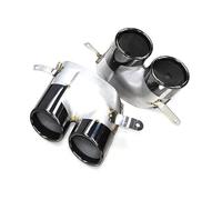 Auto Auspuff Endrohr Auto Auspuffrohr Für A6 Für A7 S Line Bis Zu S6 S7 2016 2017 2018 Schalldämpfer Spitze Endrohr 1 Paar 4 Out Edelstahl Auto Endrohre (Farbe : Schwarz)