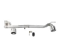 Auto Auspuff Endrohr Für E90 E92 318i 320i 325i MP MT Body Kit In 2006-2016 304 Edelstahl Carbon Fiber Double Out Auto Auspuff Tip Muffler Auspuffblende(Silber)