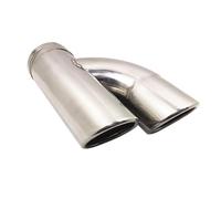 Auto Auspuff Endrohr Für Skoda Für Octavia Für VW Für Lavida 60mm Doppelauslass-Endrohre Chrom Auto Auspuff Schalldämpfer Rohrspitze Ende Heckkehle(Silber)