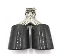 Auto Auspuffblende 1 Stück Dual Carbon Schalldämpfer Spitze Universal Auspuffrohr Auspuff Tipps Für Benz Endrohrverkleidung(ID 86-OD 114)