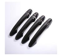 Auto Außentürgriff Verkleidung Für Civic 2012-2016 Autotürgriff-Abdeckungen Glänzendes Schwarzes Chrom Zierleisten Styling-Zubehör(Black 0 button)