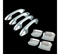 Auto Außentürgriff Verkleidung Für Kia Rio 4 X-Linie 2017-2020 ABS Chrom-Carbon-Faser-Türgriffabdeckung Zierleisten Autodekoration Styling-Zubehör(D)