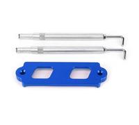 Auto -Batteriehalter -Halterung Tie Down Kit Universal Aluminiumlegierung Batterie -Berg sicher für CRX S2000 Integra RSX 2006 2015 Schwarz Silber Red Blue 161x12x49mm (Blau)
