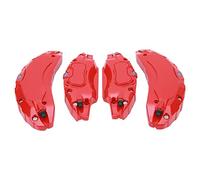 Auto-Bremssattel-Abdeckung, 4 Stück, Auto-Bremssattel-Abdeckung, Aluminiumlegierung, Scheibenbremssattel-Schutz, Ersatz für Modell 3 18 Zoll 19 Zoll Radnabe (Rot)