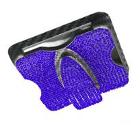 Auto Brillenetui Sonnenblende Halter 360° Drehbar(Blue Diamond)