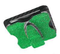Auto Brillenetui Sonnenblende Halter 360° Drehbar(Green Diamond)