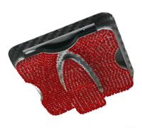 Auto Brillenetui Sonnenblende Halter 360° Drehbar(Red Diamond)