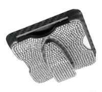 Auto Brillenetui Sonnenblende Halter 360° Drehbar(White)