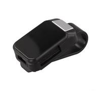 Auto-Brillenhalter für Sonnenblende, Einhand-Sonnenbrillenclip mit Schnalle aus Legierung, kompaktes Werkzeug für die Inneneinrichtung (Schwarz-1)