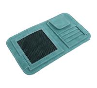 Auto Brillenhalter mit Organizer, PU, Blau, 27x15,4x2cm | Mesh Fächer, Reißverschluss, Kartenfächer, Elastisches Band, für Fahrzeugschein und Kleinteile