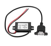 Auto DC 12 V auf 5 V 3 A 15 W Abwärtswandler-Regler mit USB-Buchse für Schalttafelmontage - wasserdichter IP67-Spannungstransformator - flammhemmendes Kunststoff-Vergussgehäuse