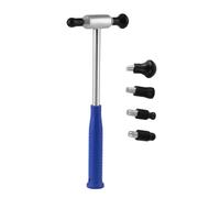 Auto Dellen Reparaturset, Lackschonender Hammer, Tap Down Tool Set, 6 Austauschbare Köpfe, Auto Body Dent Remover für Auto, SUV, LKW, Motorrad, Garage Reparatur, Wartung, Blau