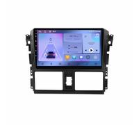 Auto Doppel Din Auto-Navigation für Toyota VIOS Yaris 2013-2017 mit Bluetooth Fm Radio, Mirror Link, USB, Aux, Bluetooth Unterstützt Tpms Lenkradsteuerung, 8 Kern 4G+64G