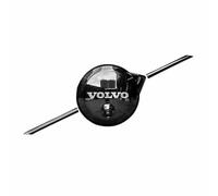 Auto Emblem Aufkleber für Volvo XC60 2022 2023 2024,Front Grille Kühlergrill Logo Abzeichen Badge Abziehbilder Schwarz 3D ABS Metall Auto Styling Tuning Dekoration Zubehör,with Camera