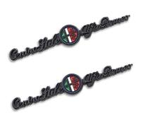 Auto Emblem für Alfa Romeo 147 156 159 Giulietta Giulia Mito GT Stelvio Auto Front Motorhaube Kofferraum Grille Aufkleber Logo Abzeichen Badge Abziehbilder 3D Metall Auto Ersatz Tuning Zubehör