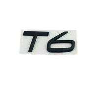 Auto Emblem für Volvo S60 2018-2023, Emblem Buchstaben Schriftzug Abzeichen mit Logo Metall Badge Aufkleber für Auto Vorne Hinten Styling Tuning Sticker Zubehör,T6-Black