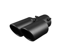 Auto Endrohre 1 Stück 63 Mm Universal Auto Dual Outlet Auspuff Edelstahl Schwarz Spitze Schalldämpfer Schwanz Doppelrohr Rohr Tipps Auspuffblende(Black straight)