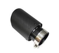 Auto Endrohre Auto Matt Carbon Faser Schalldämpfer Spitze Auspuff System Rohr Schalldämpfer Düse Universal Gerade Edelstahl Schwarz(60mm-101mm)