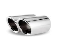 Auto-Endrohre Für VW Für Tiguan 2017 2018 2019 Für MK2 Edelstahl Auto Auspuff Endrohrblende Zubehör Styling Auspuffblende(Silber)